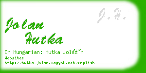 jolan hutka business card